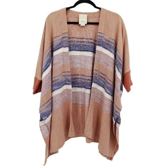 Elevenses Shoreline Kimono Cardigan Womens XS/S Peach Boho Western Beach Coastal - Picture 2 of 16